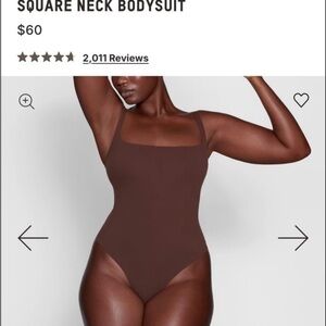 SKIMS square neck bodysuit